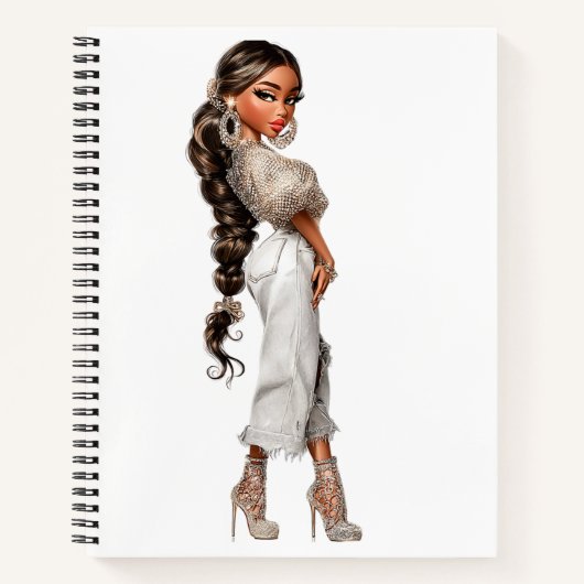 Bubble Ponytail Spiral Notebook Notizblock (Vorderseite)
