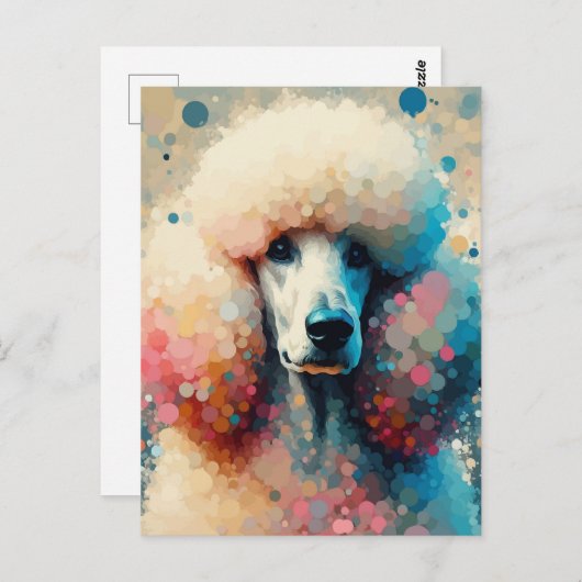 Bubble Poodle Postkarte (Vorne/Hinten)