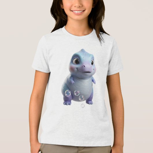 Bubble Pop Dino Tri-Blend Shirt (Vorderseite)