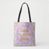 Bubble Rose Smile Sparkle Shine Motivation Hübsch Tasche (Vorderseite)