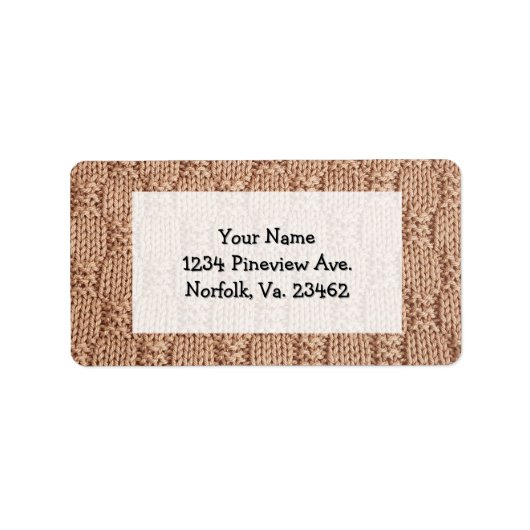 Bubble Strick Stitch Pattern von Shirley Taylor Adressaufkleber (Vorne)