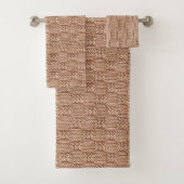 Bubble Strick Stitch Pattern von Shirley Taylor Badhandtuch Set (Insitu)