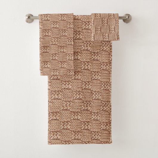 Bubble Strick Stitch Pattern von Shirley Taylor Badhandtuch Set (Insitu)