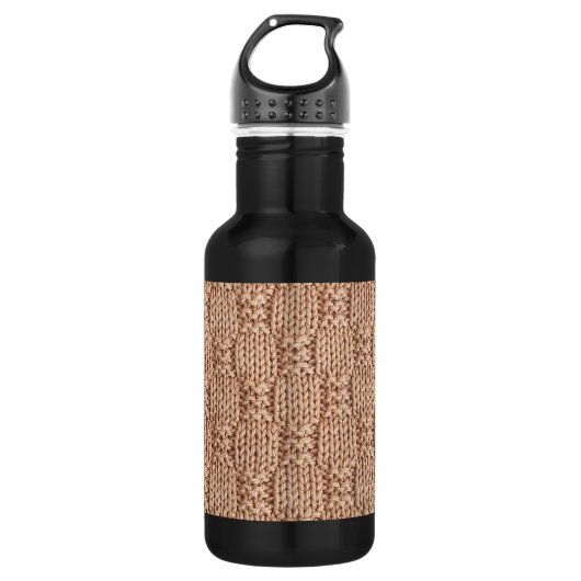 Bubble Strick Stitch Pattern von Shirley Taylor Edelstahlflasche (Vorderseite)