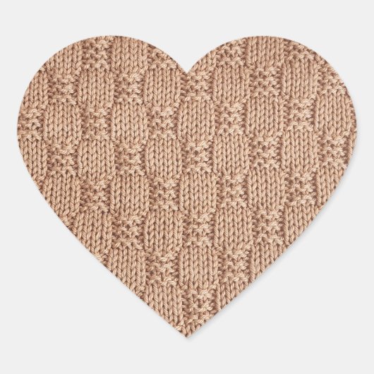 Bubble Strick Stitch Pattern von Shirley Taylor Herz-Aufkleber (Vorderseite)