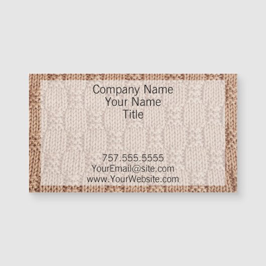 Bubble Strick Stitch Pattern von Shirley Taylor Magnetkarte (Vorderseite)