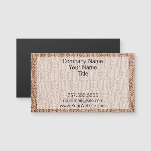 Bubble Strick Stitch Pattern von Shirley Taylor Magnetkarte (Vorne/Hinten)