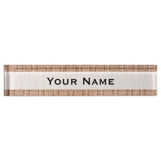 Bubble Strick Stitch Pattern von Shirley Taylor Namensplakette (Vorderseite)