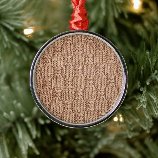 Bubble Strick Stitch Pattern von Shirley Taylor Ornament Aus Metall (Baum)