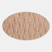 Bubble Strick Stitch Pattern von Shirley Taylor Ovaler Aufkleber (Vorderseite)