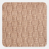 Bubble Strick Stitch Pattern von Shirley Taylor Quadratischer Aufkleber (Vorderseite)