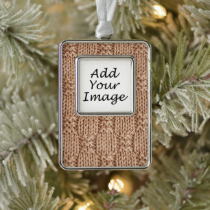 Bubble Strick Stitch Pattern von Shirley Taylor Rahmen-Ornament Silber