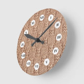 Bubble Strick Stitch Pattern von Shirley Taylor Runde Wanduhr (Winkel)