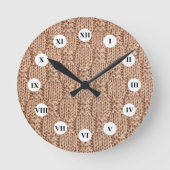 Bubble Strick Stitch Pattern von Shirley Taylor Runde Wanduhr (Vorderseite)