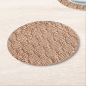 Bubble Strick Stitch Pattern von Shirley Taylor Runder Pappuntersetzer (Angewinkelt)