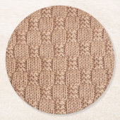 Bubble Strick Stitch Pattern von Shirley Taylor Runder Pappuntersetzer (Vorderseite)