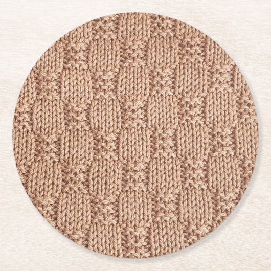 Bubble Strick Stitch Pattern von Shirley Taylor Runder Pappuntersetzer (Vorderseite)