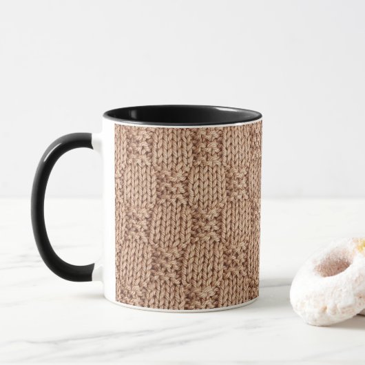 Bubble Strick Stitch Pattern von Shirley Taylor Tasse (Mit Donut)