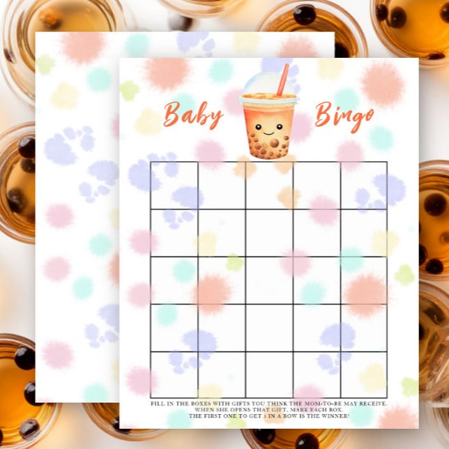 Bubble Tea Baby shower bingo game (Von Creator hochgeladen)