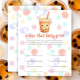 Bubble Tea baby shower - Name that baby food