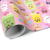 Bubble Tea (BITTE UNTEN LESEN) Geschenkpapier (Rolleneckpunkt)