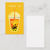 Bubble tea boba Aquarellkunst Mitteilungskarte (Vorne/Hinten)