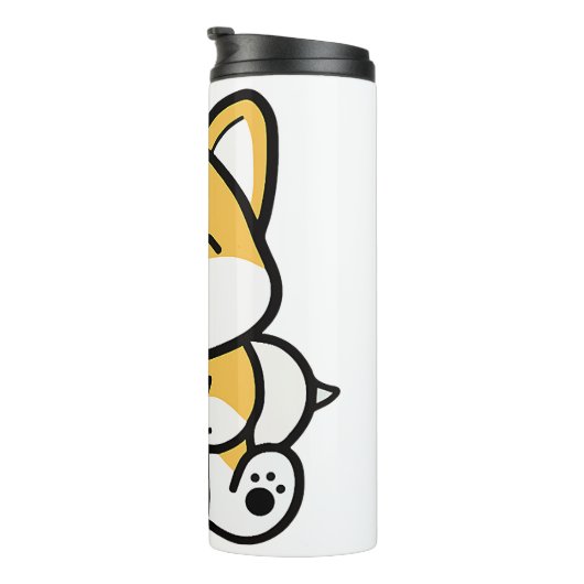 Bubble Tea Boba Corgi Thermosbecher (Nach rechts gedreht)