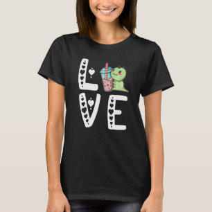 Bubble Tea Dinosaurier Niedlich Boba Tea Dino Swee T-Shirt