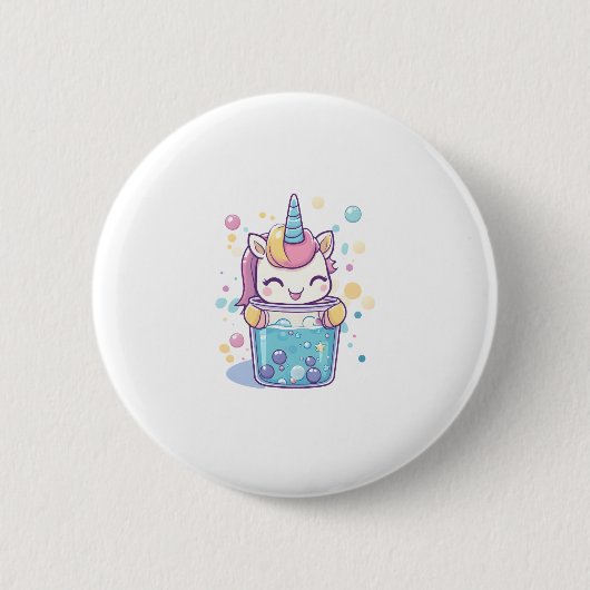 Bubble Tea Einhorn (1) Button (Vorderseite)