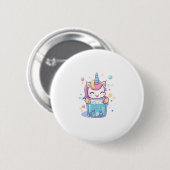 Bubble Tea Einhorn (1) Button (Vorne & Hinten)