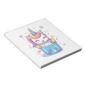 Bubble Tea Einhorn (1) Notizblock (angewinkelt)