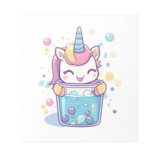 Bubble Tea Einhorn (1) Notizblock (Vorderseite)
