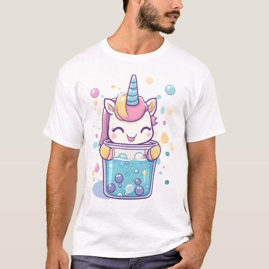 Bubble Tea Einhorn (1) T-Shirt (Vorderseite)