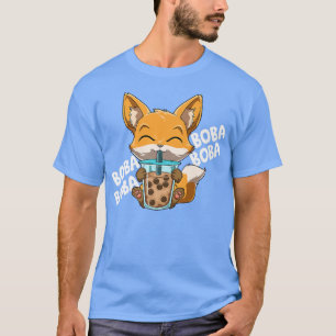 Bubble Tea Fox Funny Boba Tea 439 T-Shirt