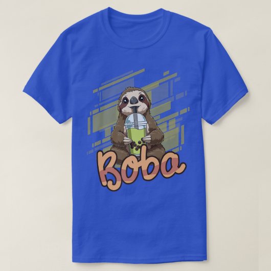 Bubble Tea Funny Boba Tea Sloth 444 T-Shirt (Design vorne)
