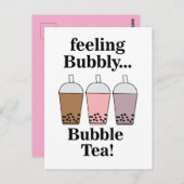 Bubble Tea Getränk Lustig Postkarte (Vorne/Hinten)