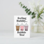 Bubble Tea Getränkecafé Visitenkarte (Stehend Vorderseite)