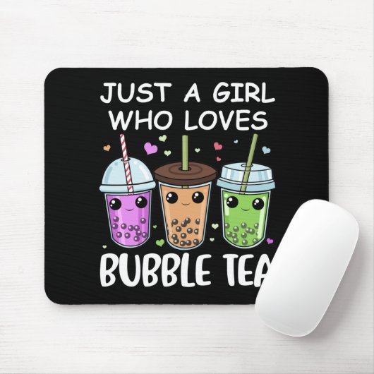 Bubble Tea Gifts Kawaii Bubble Tee Mousepad (Mit Mouse)