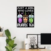 Bubble Tea Gifts Kawaii Bubble Tee Poster (Heimbüro)