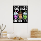 Bubble Tea Gifts Kawaii Bubble Tee Poster (Küche)