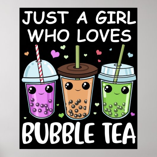 Bubble Tea Gifts Kawaii Bubble Tee Poster (Vorne)