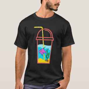 Bubble Tea Goldfisch Aquarien Fischglas Haustier T-Shirt