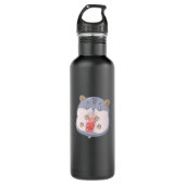Bubble Tea Hamster Edelstahlflasche (Vorderseite)
