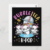 Bubble Tea K-Pop Gift Girls Boba Tea Geschenk Kore Postkarte (Vorne/Hinten)