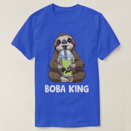 Bubble Tea King - Sloth Funny Boba Tea 469 T-Shirt (Design vorne)