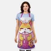Bubble Tea Kitty Schürze (Getragen)