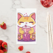 Bubble Tea Kitty Serviette (Beispiel)