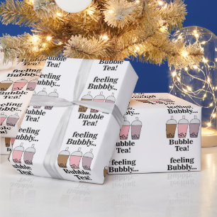 Bubble Tea Lustiger Geburtstag Geschenkpapier