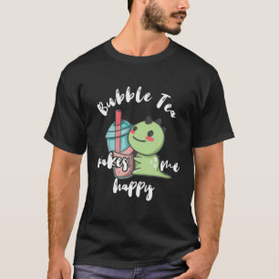 Bubble Tea macht mich glücklich Boba Tea Dinosauri T-Shirt