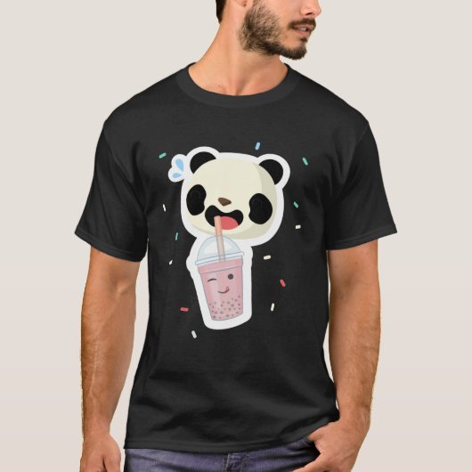 Bubble Tea Panda Boba Tea  Cute Animal Ice Cream T T-Shirt (Vorderseite)